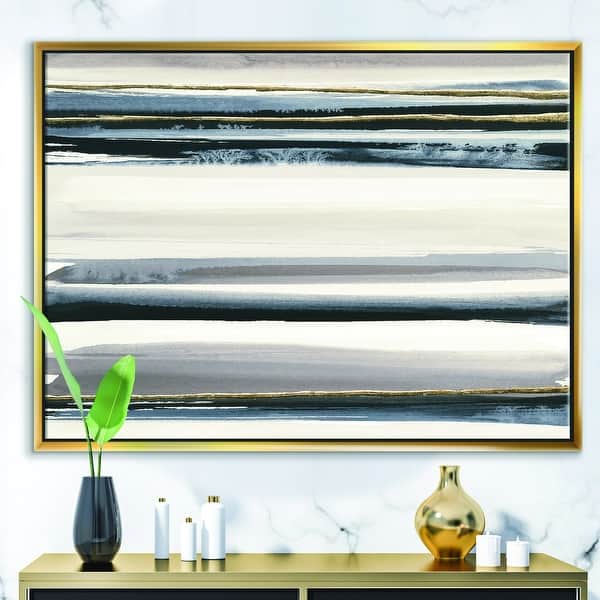 slide 2 of 10, Designart "Gold Watercolor Amethyst II" Modern & Contemporary Framed Canvas - Grey