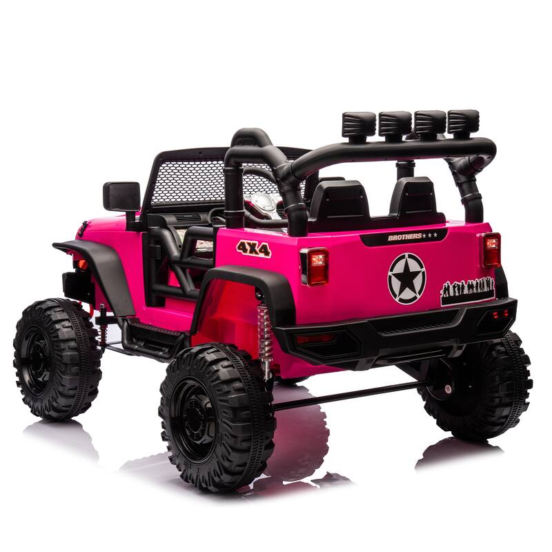 Kids Electric Ride-On Car 24V 400W with Parents Control, 3 Speed Settings, Bluetooth, USB, Music, LED Searchlights