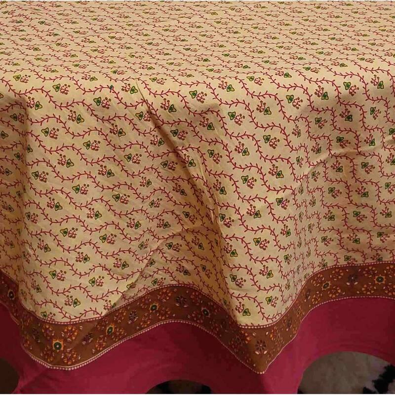 Exquisite Floral Vine Cotton Tablecloth Collection