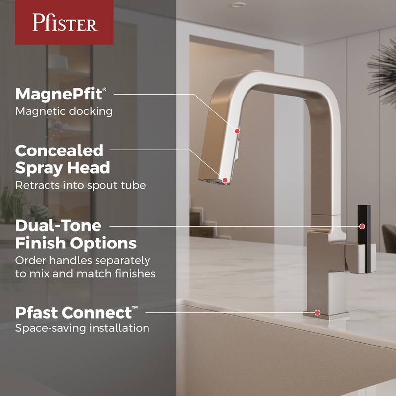 Pfister GT529-VRV Verve 1.8 GPM Single Hole Pull Down Kitchen Faucet