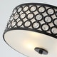 preview thumbnail 11 of 9, Modern 3-Light Crystal Black Drum Flush Mount Ceiling Light