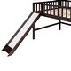 preview thumbnail 7 of 5, Espresso Full Size Low Loft Bed with Ladder and Slide