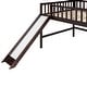 preview thumbnail 21 of 19, Solid Wood Full Size Low Loft Bed with Ladder and Slide
