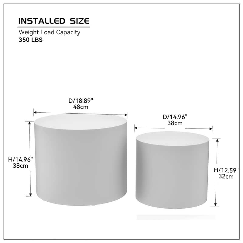 MDF Nesting table set of 2 for living room