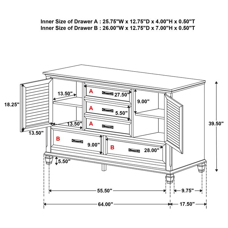 Franco 4-Piece Storage Platform Bedroom Set