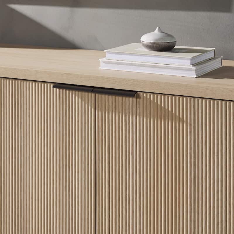 Middlebrook Minimal Fluted Four-Door Buffet Sideboard