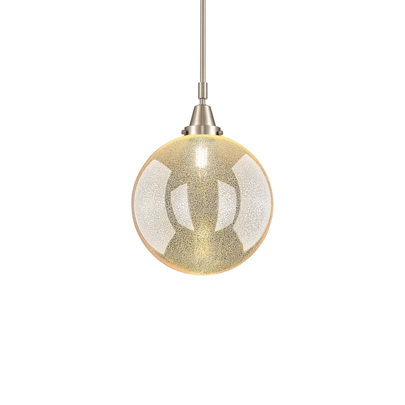 Innovations Lighting 447-1S-17-12 Beacon Pendant Beacon 12" Wide - Brushed Satin Nickel / Mercury