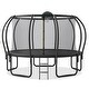 preview thumbnail 2 of 5, 12ft Kids Trampoline with ArcPole Composite Toploop Enclosure and Basketball Board