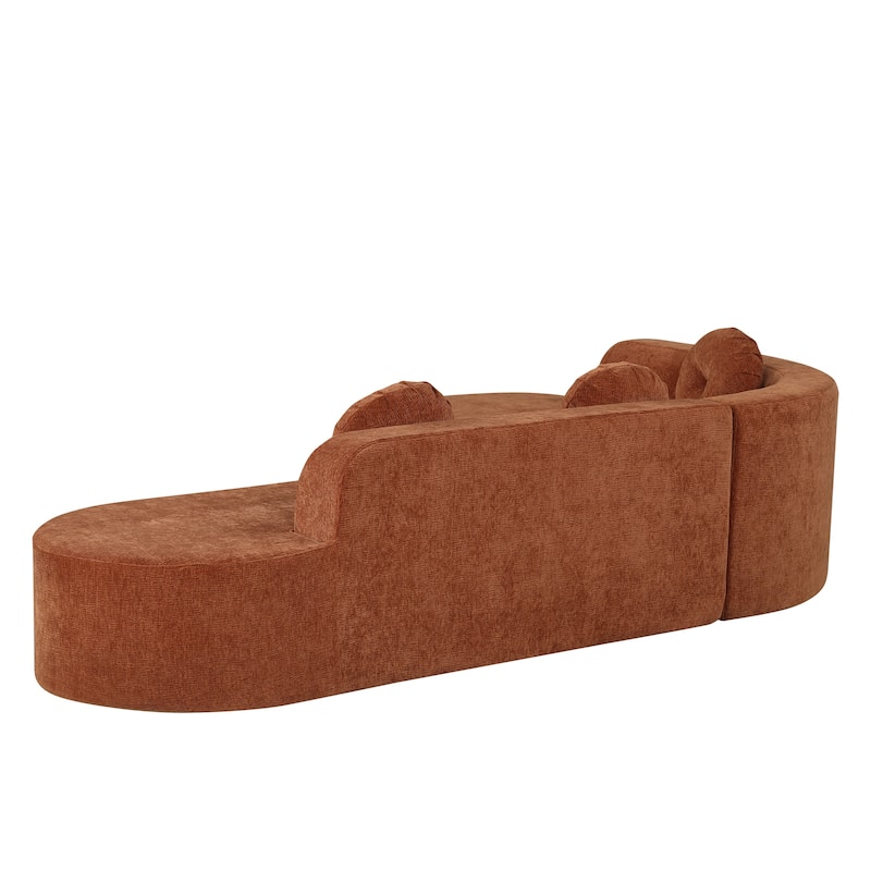 Christopher Knight Home - Mirod 122'' Extra Large Sectional Sofa with Elegant Curved Design and Plush Round Cushions