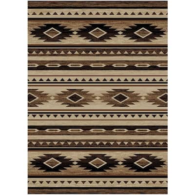 Hearthside Sterling Brown Lodge Area Rug