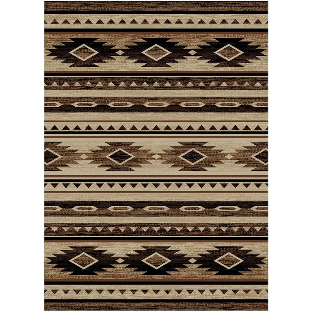 Hearthside Sterling Brown Lodge Area Rug