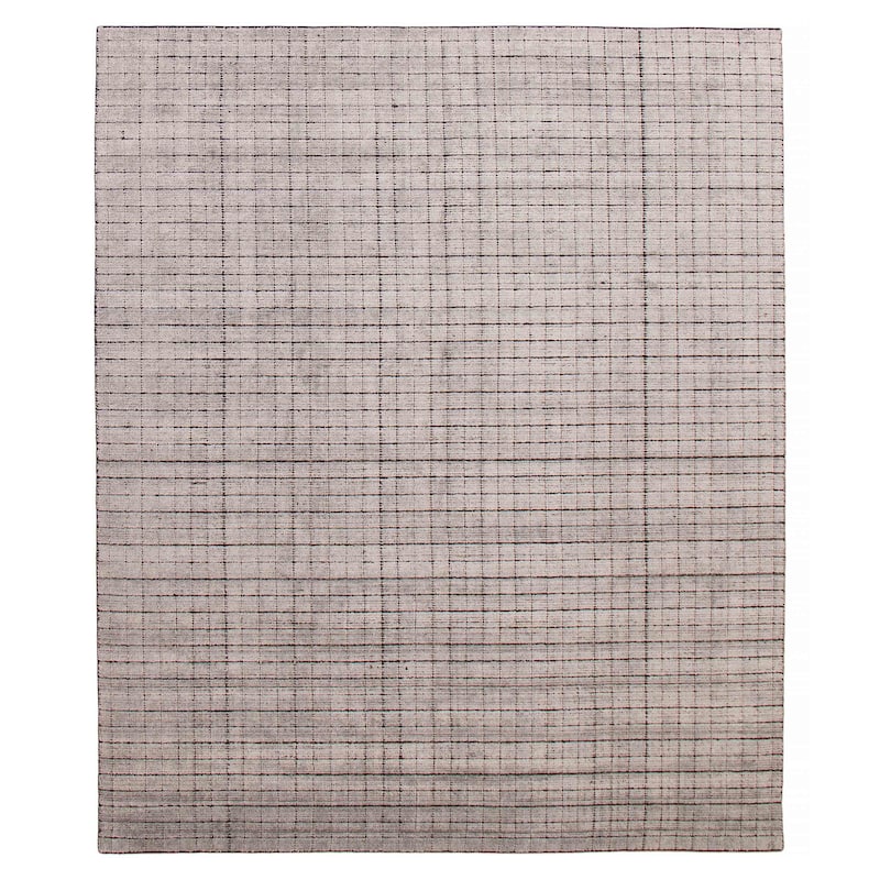 ECARPETGALLERY Hand Loomed Kashkuli Gabbeh Light Grey Silk Rug - 8'4 x 9'7 - Light Grey - 8'4 x 9'7