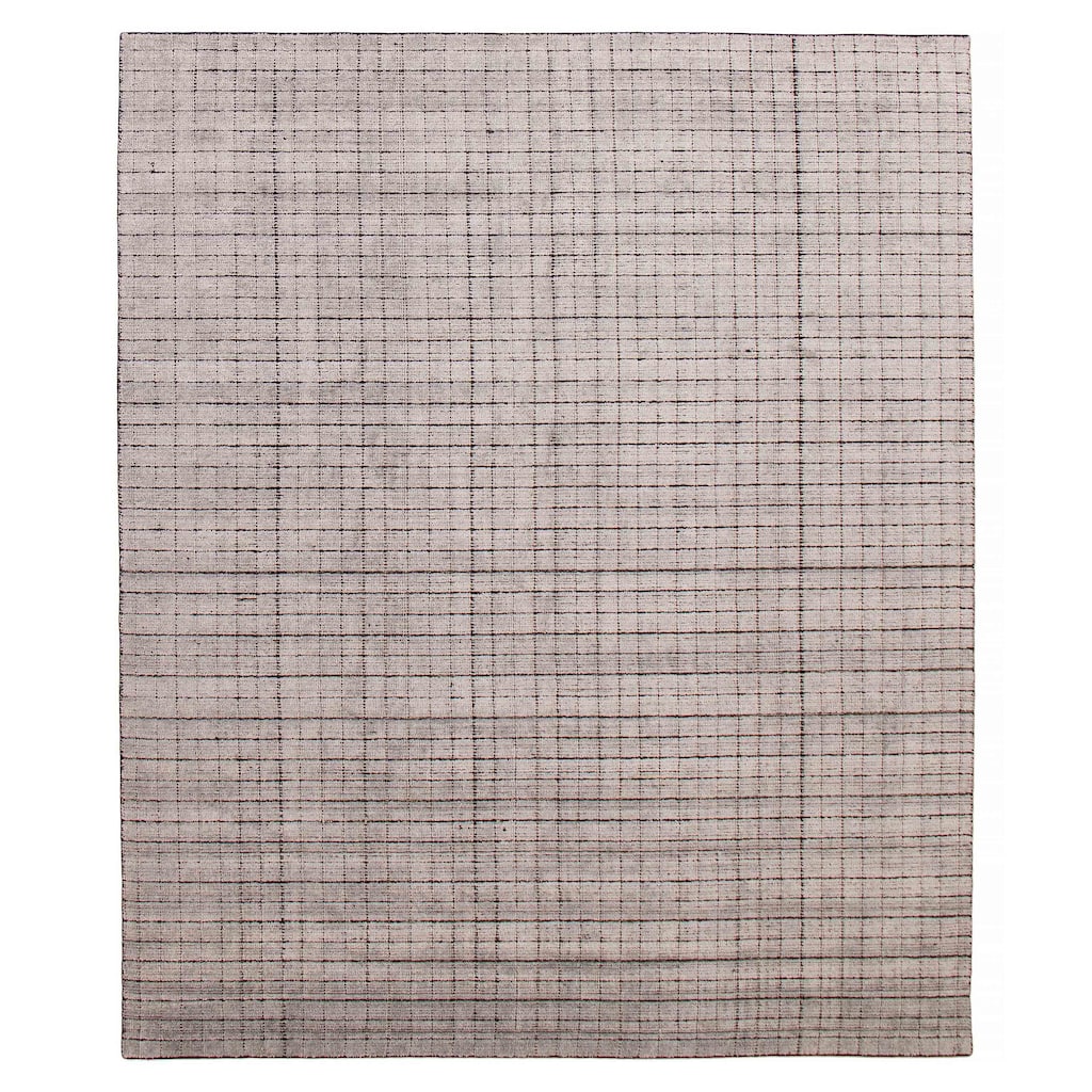 ECARPETGALLERY Hand Loomed Kashkuli Gabbeh Light Grey Silk Rug - 8'4 x 9'7