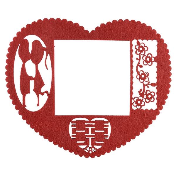 Shop Unique Bargains Chinese Wedding Paper Cut Red Flower Heart