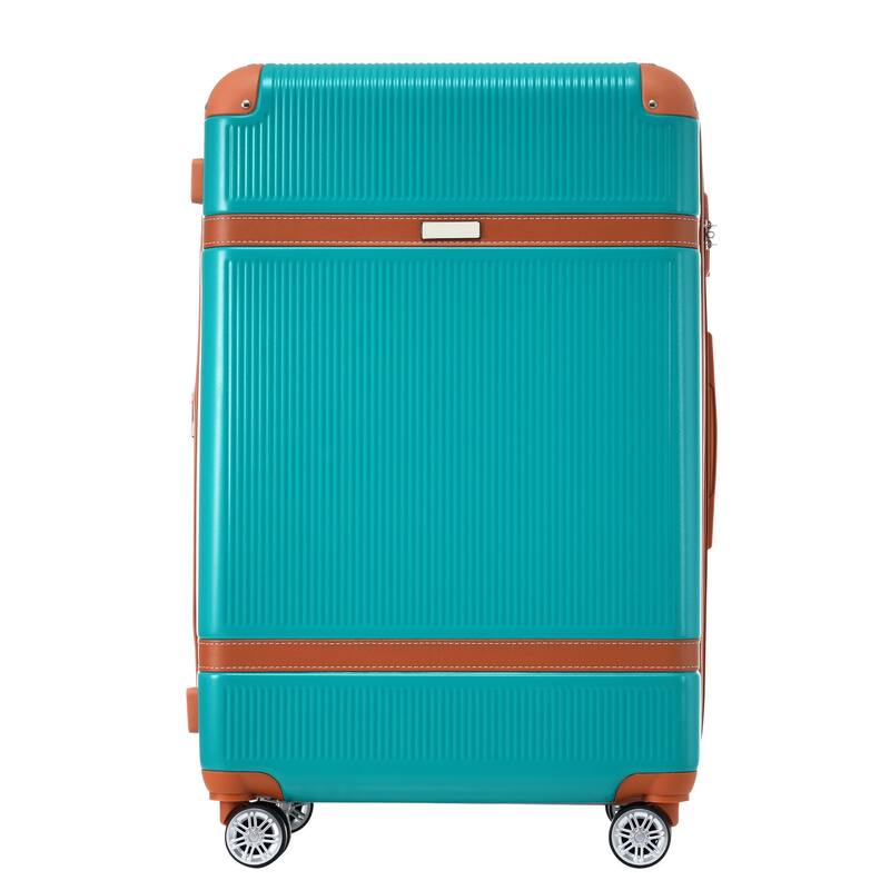 3 Piece Hardside Lightweight Luggage Sets with Double Spinner 8 Wheels and TSA Lock