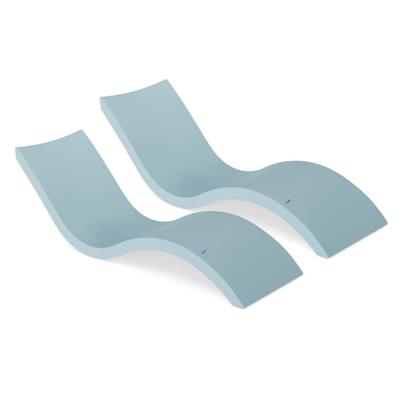 Ledge Lounger - Signature Chaise - Inside Pool & Sun Shelf Lounge Chair - Designed for Shallow Shelves Up to 9" - Frost