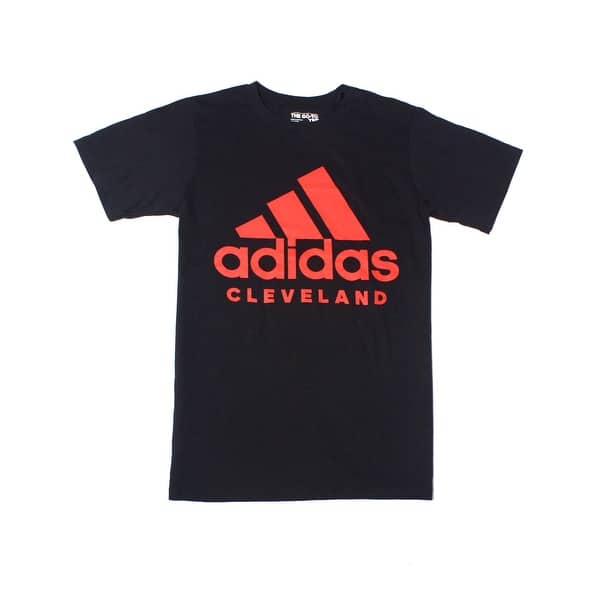 Shop Adidas Black Mens Size Small S Logo Cleveland Go To Tee T