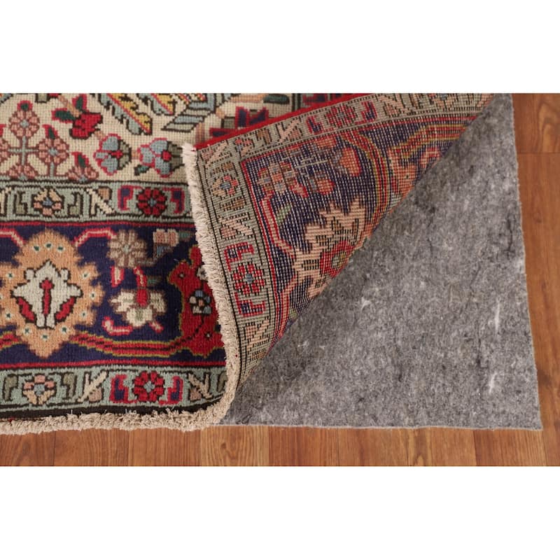Tabriz Persian Vintage Area Rug Hand-Knotted Geometric Wool Carpet - 6'7"x 9'7"