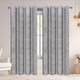 preview thumbnail 2 of 4, Adelia Ginkgo Biloba Leaf Room Darkening Grommet Window Curtain Panel, 54x84 Inches - 54x84 Inches Silver