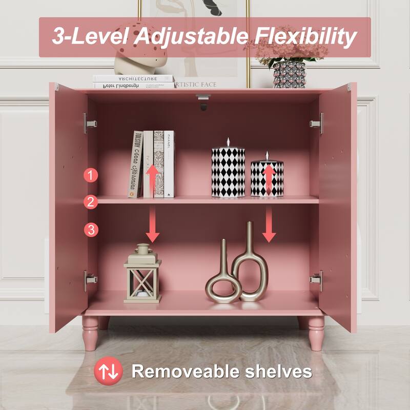 Sideboard Buffet Cabinet Kitchen Cabinet With Removable Shelves