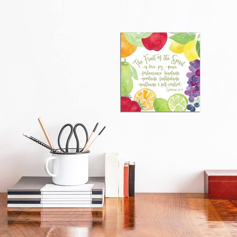 iCanvas "Fruit of the Spirit I-Fruit" by Tara Reed Canvas Print - 12x12x1.5