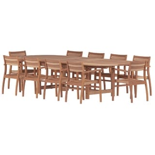 Amazonia Chiesa 11-piece Teak FSC Certified Extendable Outdoor Patio Dining Set - 11 Piece