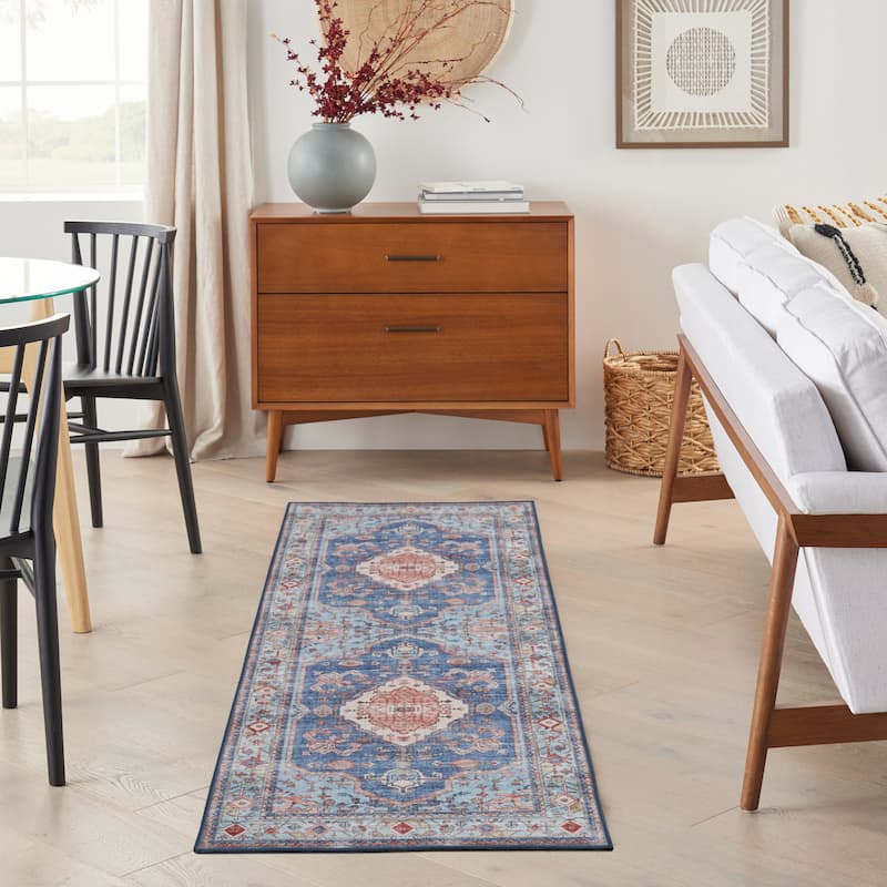 Nourison Fulton Indoor only Persian Area Rug - 1' 10" x 5' - Blue - Runner