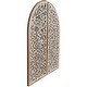 preview thumbnail 19 of 22, Brown Wooden Handmade Arched Floral Wall Decor with Intricate Carvings (Set of 2)