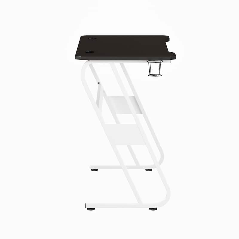 Professional Gaming Ergonomic Desk with Cup Holder and Headphone Hook