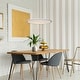 preview thumbnail 11 of 9, Modern 1-Light White Round LED Chandelier Minimalist Pendant Lights for Dining Room - 17.5" D x 61.5" H