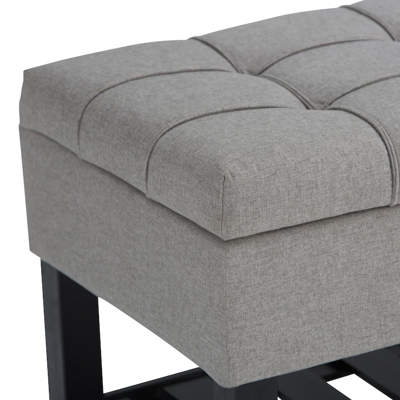 WYNDENHALL Wyatt 44 inch Wide Transitional Rectangle Ottoman Bench - 43"x 17"x 18.5"