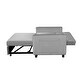 preview thumbnail 7 of 5, Twin Sofa Bed with Pull-Out Sleeper and Pillow, Modern 57'' Upholstered Sleeper Sofa for Living Room, Gray