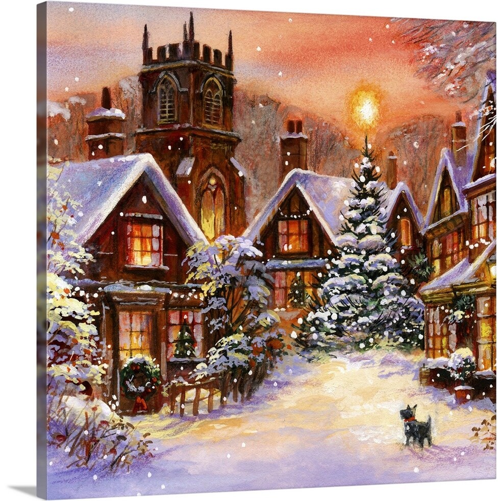 Shop Christmas Town Ii Canvas Wall Art Overstock 24218091