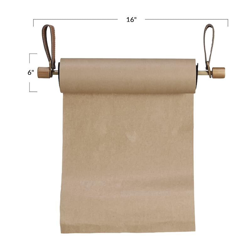 Wood Wall Mounted Paper Dispenser with Paper Roll - 16.3"L x 3.0"W x 6.3"H