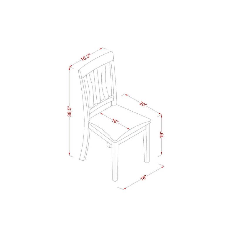 Kitchen Dining Set - Round Table with 2 Wood Chairs - Modern Dining Room Furniture