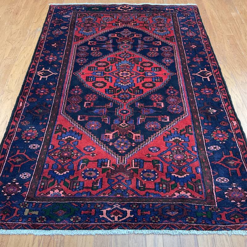 HERAT ORIENTAL Hand-knotted Tribal Hamadan Wool Rug - 4'7 x 7'1