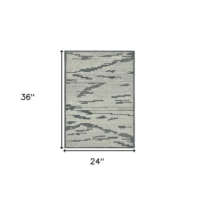 HomeRoots Abstract Lodge Rectangle Area Rug