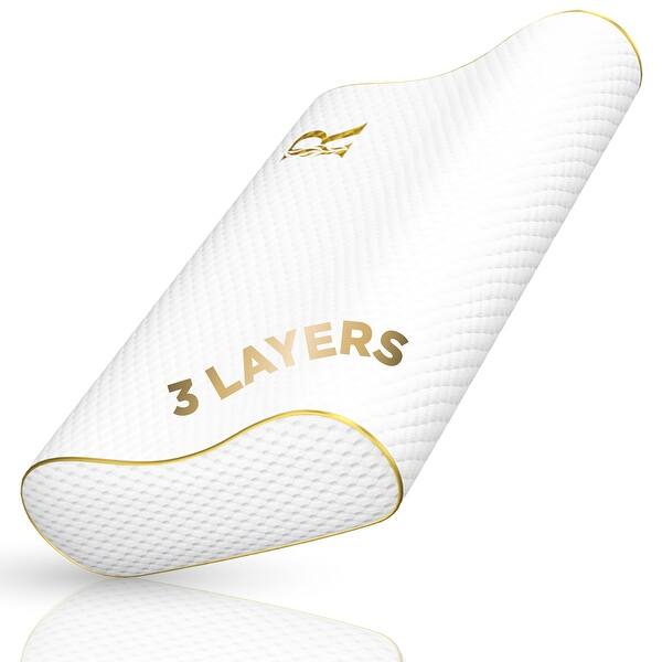Royal Therapy Memory Foam Pillow for Neck & Shoulder Support - King, Mid-Loft