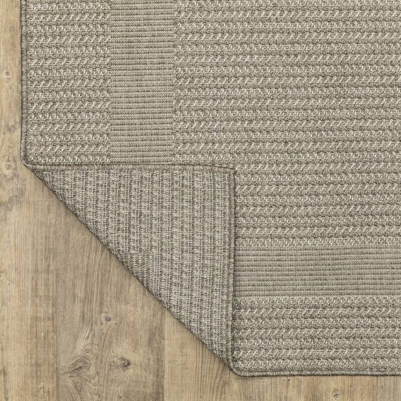 Style Haven Calayan Woven Border Grey Ultimate Performance Area Rug~