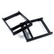 preview thumbnail 5 of 6, Black Metal Twin Layers Bench Legs DIY Furniture Legs Rectangle Legs - 19.3" x 15.6" x 2.4"