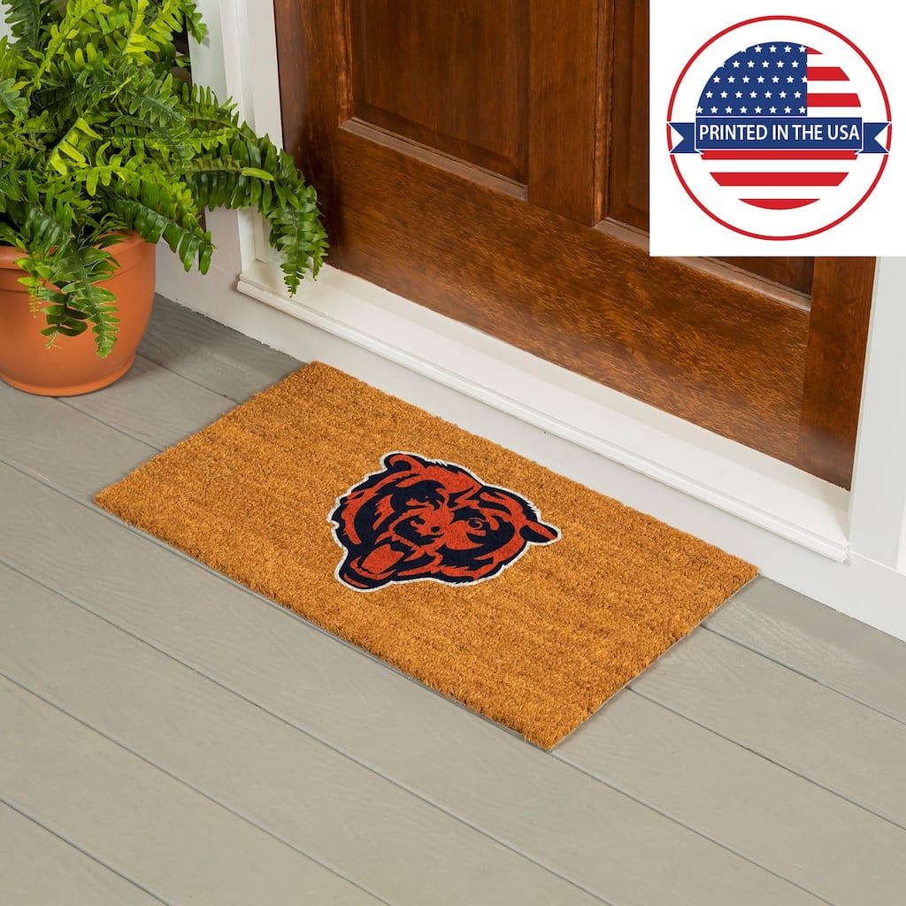 Coir Door Mat, 16"x 28", Chicago Bears - 28" x 16"