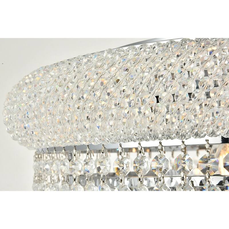 Somette Geneva 10-light 20-inch Flush-Mount Chandelier - 20 Inch