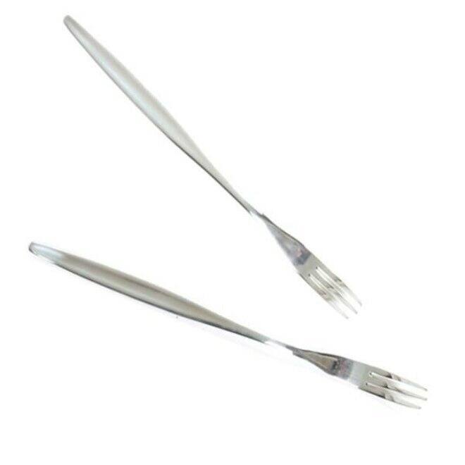 Norpro 8" Long Stainless Steel Pickle Forks Set - Olive Onion Cherry Server Fork