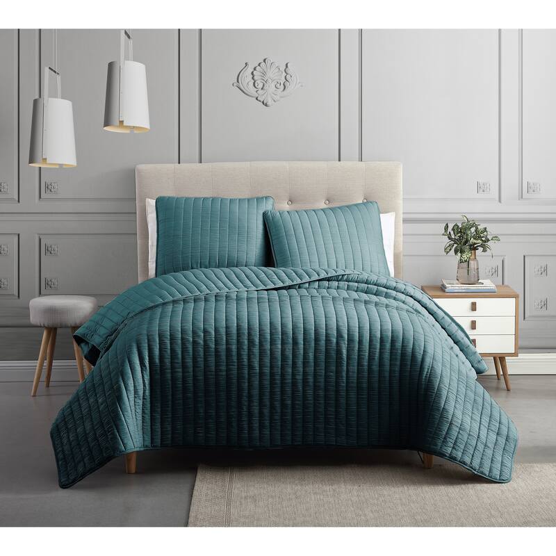 Riverbrook Home Moonstone 3 Piece Quilt Set - Teal - King