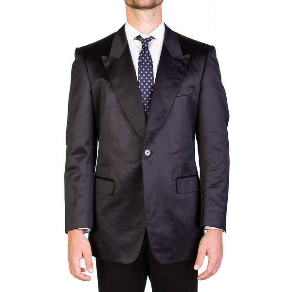 Shop Yves Saint Laurent Men S Cotton One Button Suit Black