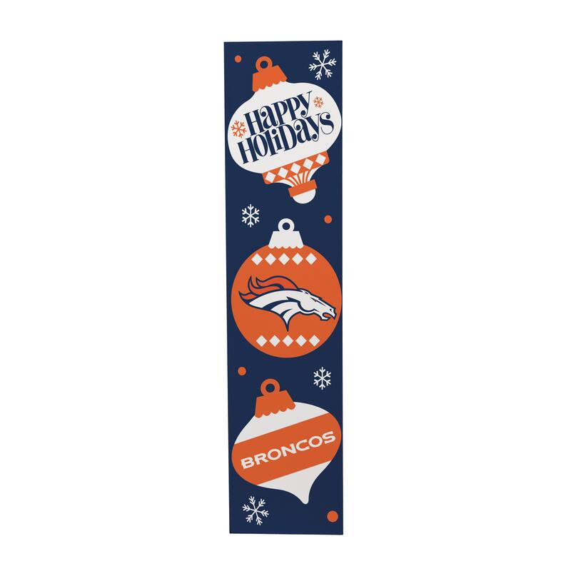 47" Double Sided Seasonal Porch Leaner, Denver Broncos - 47" x 11.25"