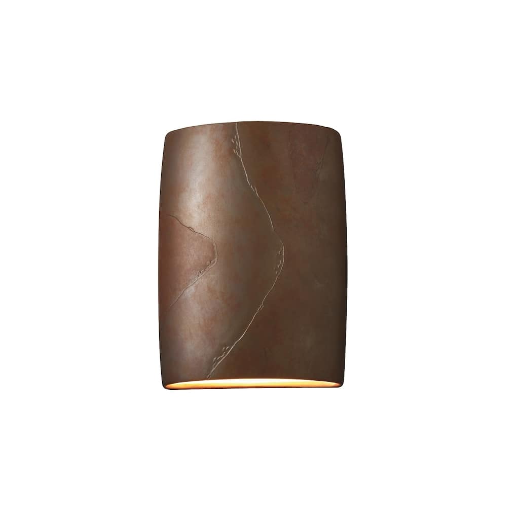 Justice Design Ambiance ADA Tierra Red Slate Wall Sconce