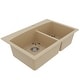 preview thumbnail 39 of 81, Karran Drop-In Quartz 33 in. 1-Hole 60/40 Double Bowl Kitchen Sink Kit