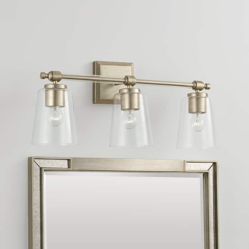 Breigh 3-light Brushed Champagne Bath/ Vanity Fixture