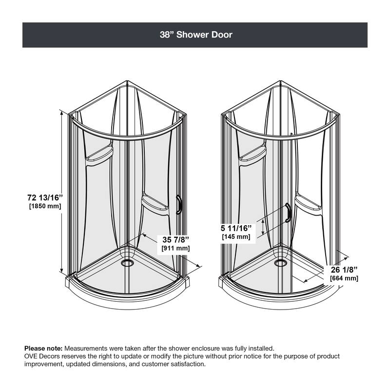 Ove Decors Breeze Shower Kit, Clear Panels, Walls and Base